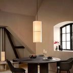 Pendant Lamp | Japanese-Inspired Fabric Shade & Metal Frame | Bulb Included
