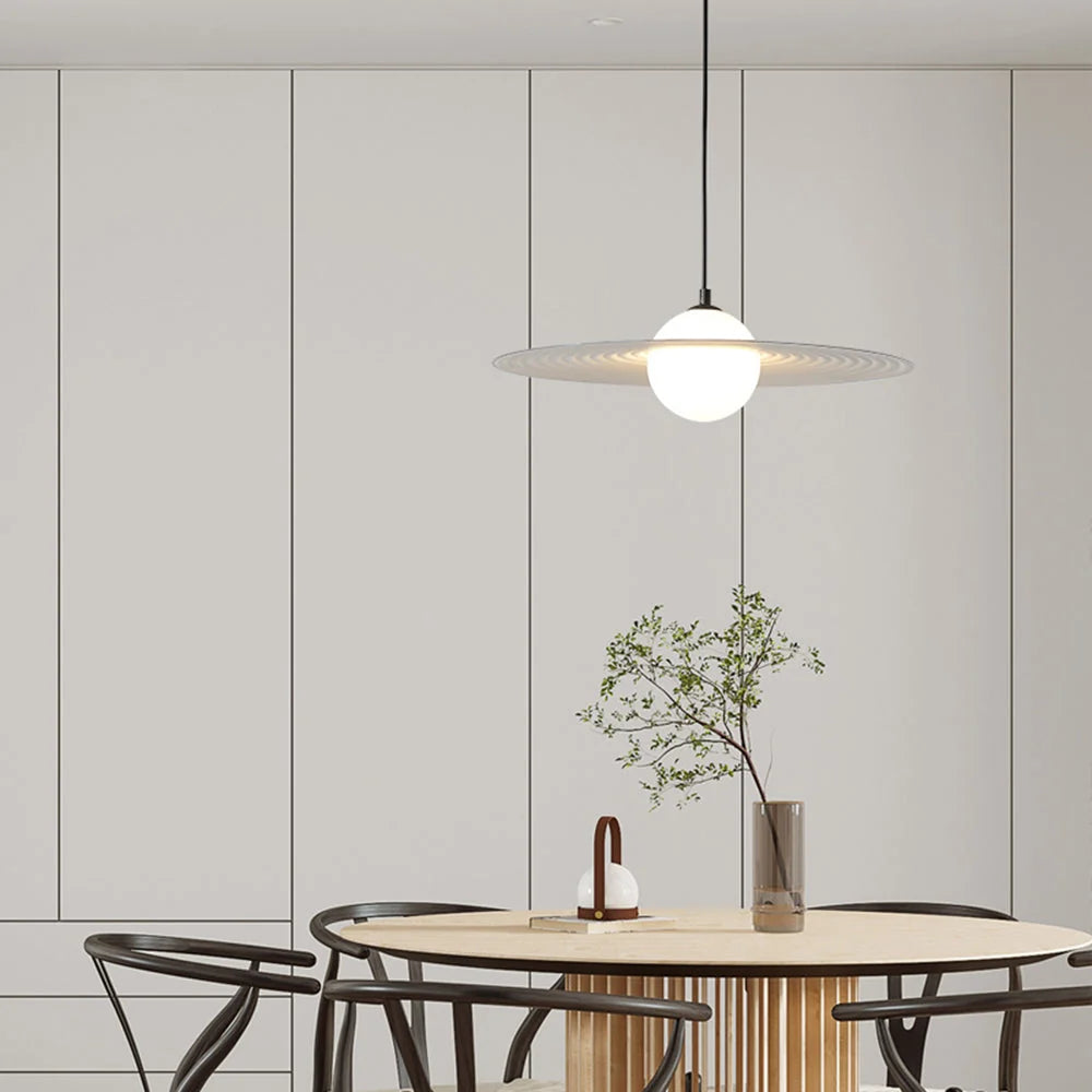 Pendant Lamp | Metal & Acrylic Two-Color LED Included | Adjustable Cord