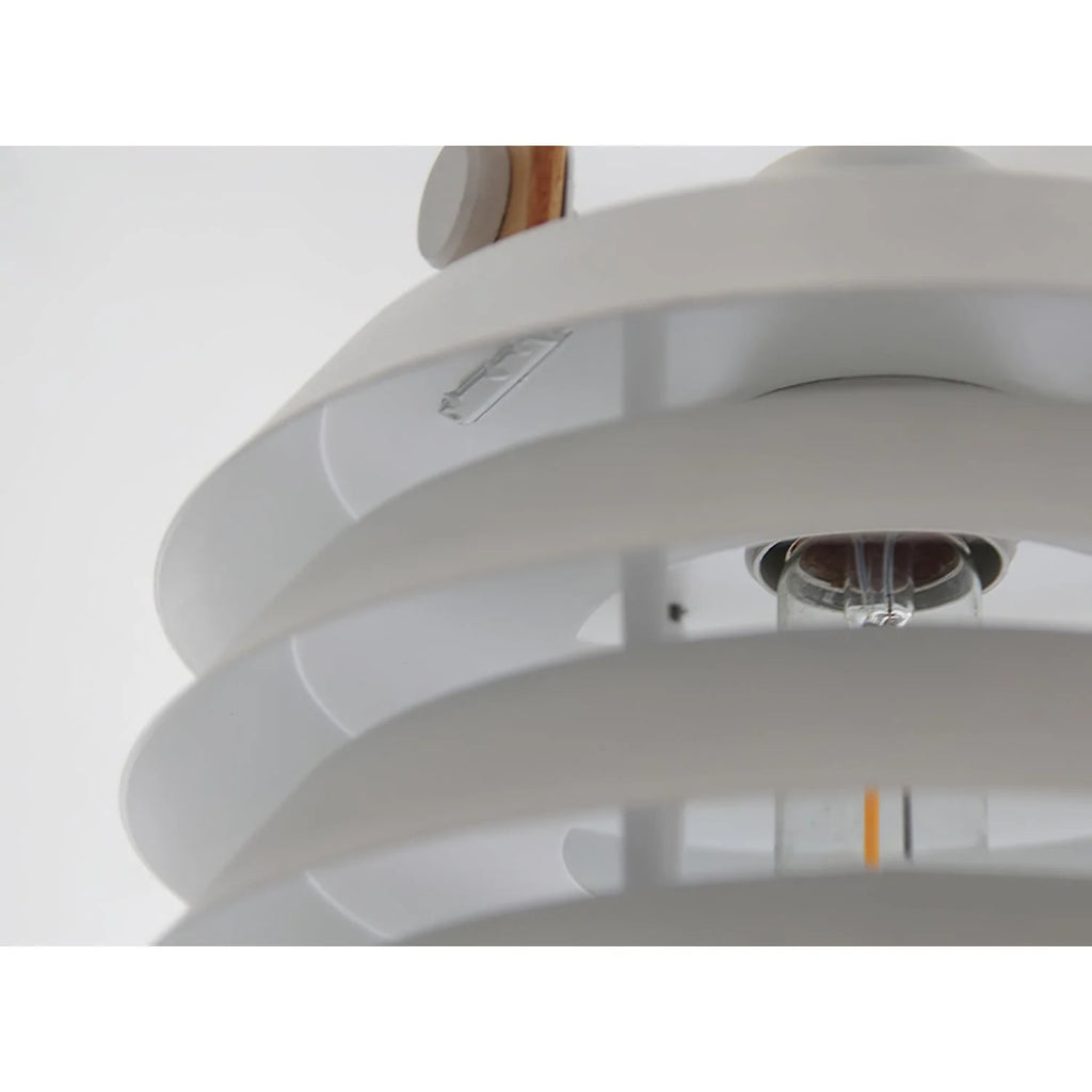 Pendant Lamp | Minimalist Lantern Iron Body & Wood Finish | 20.5 cm Diameter