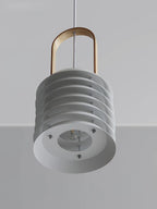 Pendant Lamp | Minimalist Lantern Metal Body & Wood Finish | ∅ 20.5 cm