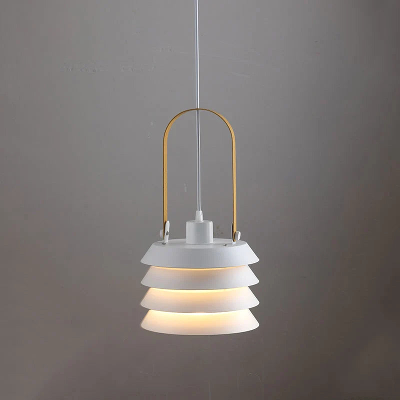 Pendant Lamp | Minimalist Lantern Metal Body & Wood Finish | ∅ 20.5 cm