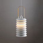 Pendant Lamp | Minimalist Lantern Metal Body & Wood Finish | ∅ 20.5 cm