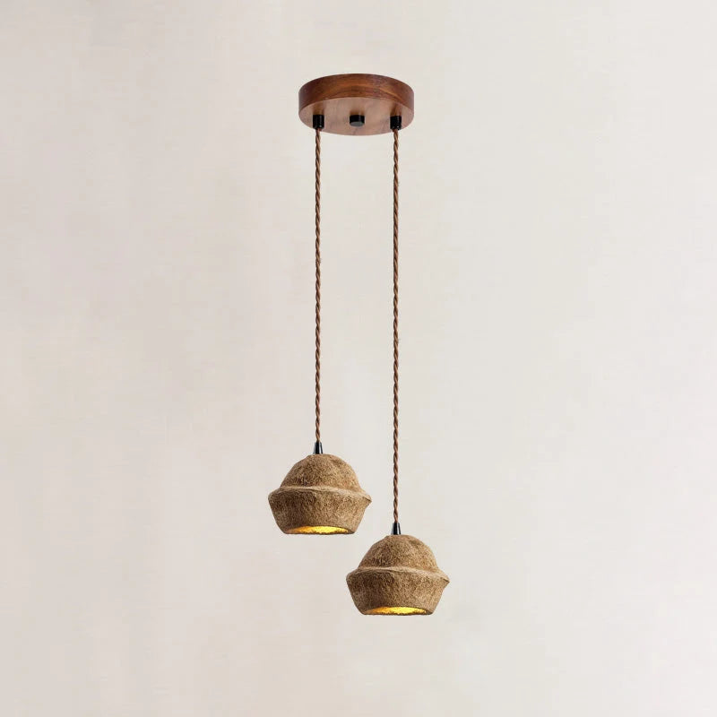 Pendant Lamp | Monkey Bowl Tree-Bark & G9 Socket | 170 cm Cable