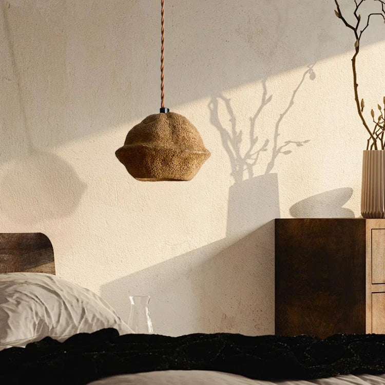 Pendant Lamp | Monkey Bowl Tree-Bark & G9 Socket | 170 cm Cable