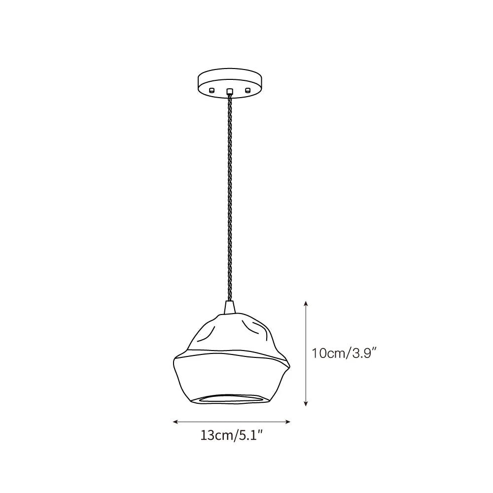 Pendant Lamp | Monkey Bowl Tree-Bark & G9 Socket | 170 cm Cable