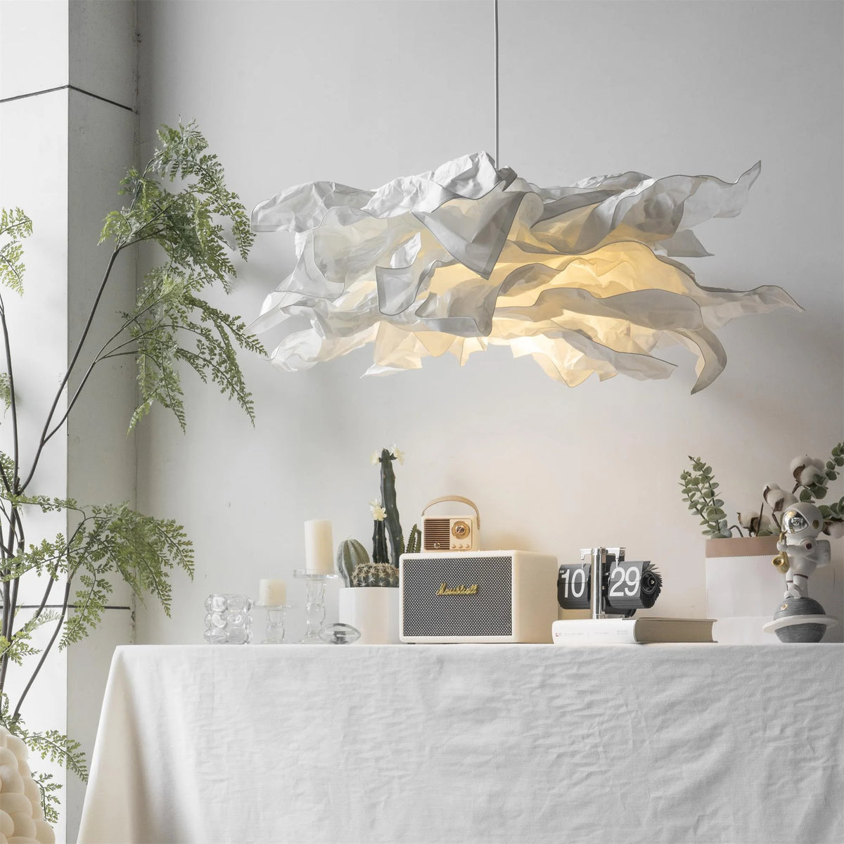 Pendant Lamp | Origami Paper Shade & Metal Frame | 3 Sizes