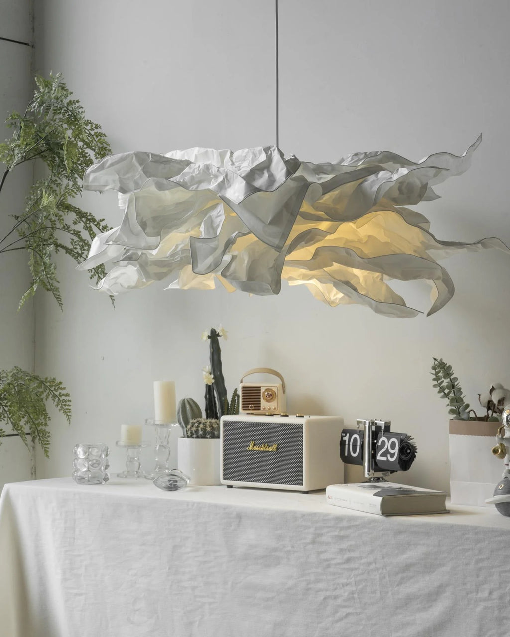 Pendant Lamp | Origami Paper Shade & Metal Frame | 3 Sizes