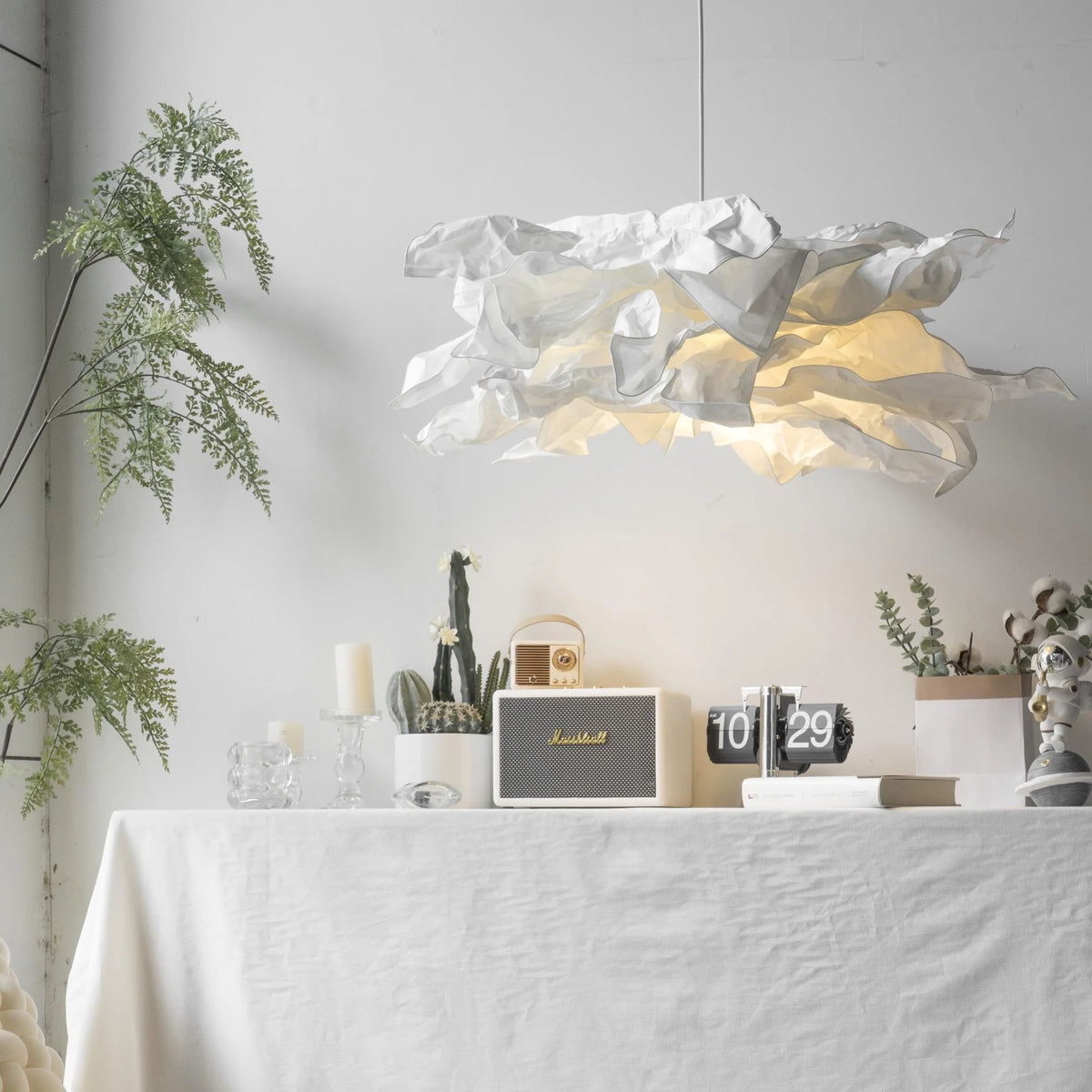 Pendant Lamp | Origami Paper Shade & Metal Frame | 3 Sizes