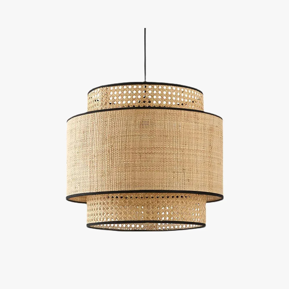 Pendant Lamp | Rattan & Metal Shade | 3000K LED Included