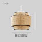 Pendant Lamp | Rattan & Metal Shade | 3000K LED Included
