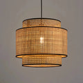 Pendant Lamp | Rattan & Metal Shade | 3000K LED Included