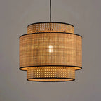 Pendant Lamp | Rattan & Metal Shade | 3000K LED Included
