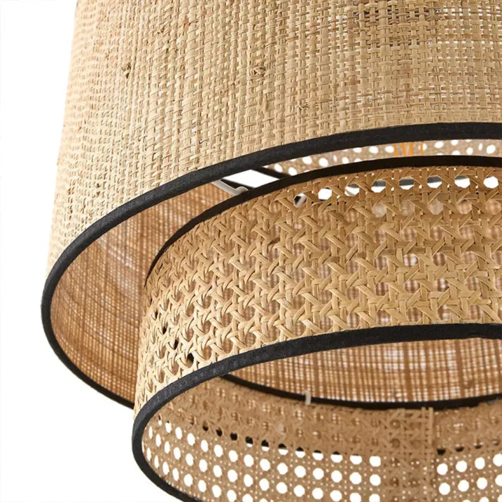 Pendant Lamp | Rattan & Metal Shade | 3000K LED Included