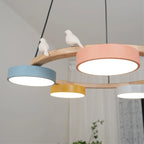 Pendant Lamp | Sculptural Bird Design & Metal & Wood | Adjustable Cord