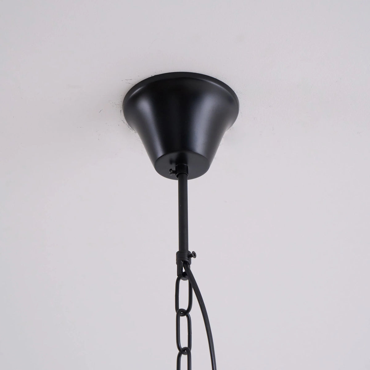 Pendant Lamp | Spherical Glass Globe & Rust Metal Frame