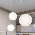 Pendant Lamp | Washi Paper Shade & Metal Fixture | Adjustable Cord