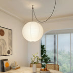 Pendant Lamp | Washi Paper Shade & Metal Fixture | Adjustable Cord