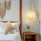 Pendant Lamp | Washi Paper Shade & Metal Fixture | Adjustable Cord
