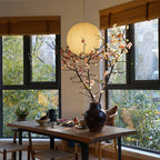 Pendant Lamp | Washi Paper Shade & Metal Fixture | Adjustable Cord