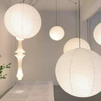 Pendant Lamp | Washi Paper Shade & Metal Fixture | Adjustable Cord