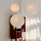Pendant Lamp | Washi Paper Shade & Metal Fixture | Adjustable Cord