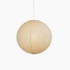 Pendant Lamp | Washi Paper Shade & Metal Fixture | Adjustable Cord