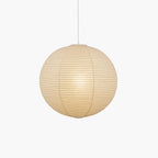 Pendant Lamp | Washi Paper Shade & Metal Fixture | Adjustable Cord
