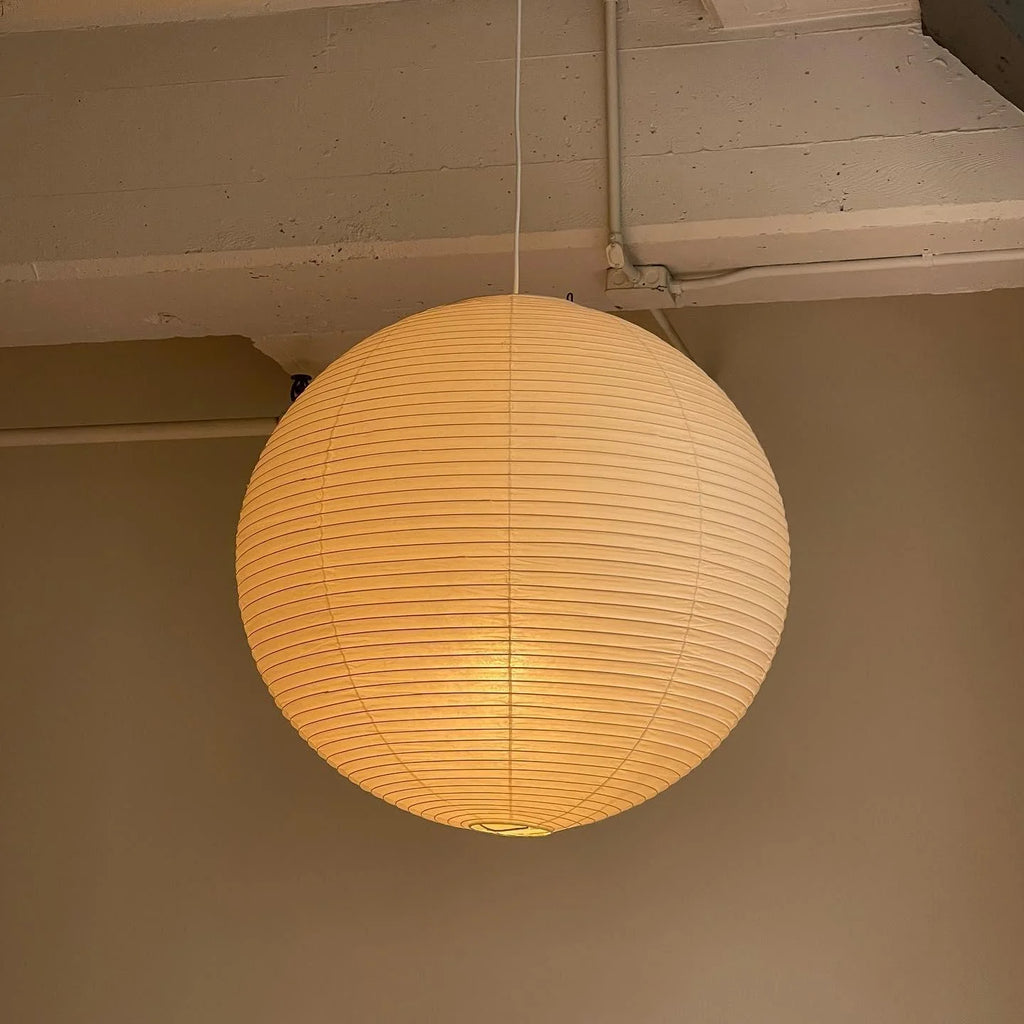 Pendant Lamp | Washi Paper Shade & Metal Fixture | Adjustable Cord