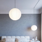 Pendant Lamp | Washi Paper Shade & Metal Fixture | Adjustable Cord