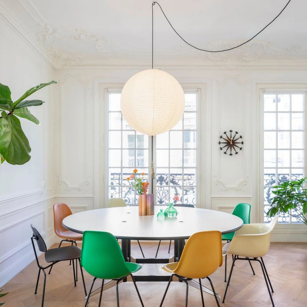 Pendant Lamp | Washi Paper Shade & Metal Fixture | Adjustable Cord