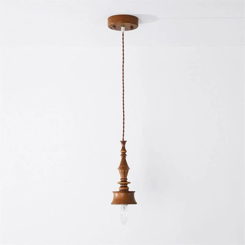 Pendant Lamp | Wood Body & E26/E27 Bulb Holder | 150 cm Cable