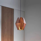 Pendant Lamp | Wood Shade & Metal | Dimmer-Compatible