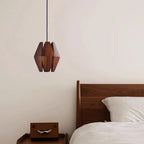 Pendant Lamp | Wood Shade & Metal | Dimmer-Compatible
