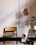 Pendant Lamp | Wood Shade & Metal | Dimmer-Compatible