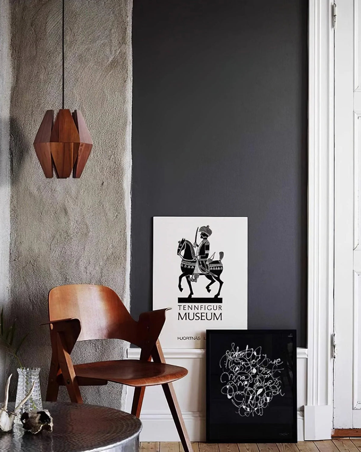 Pendant Lamp | Wood Shade & Metal | Dimmer-Compatible