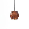 Pendant Lamp | Wood Shade & Metal | Dimmer-Compatible