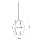 Pendant Lamp | Wood Shade & Metal | Dimmer-Compatible