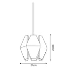 Pendant Lamp | Wood Shade & Metal | Dimmer-Compatible