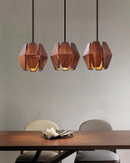 Pendant Lamp | Wood Shade & Metal | Dimmer-Compatible
