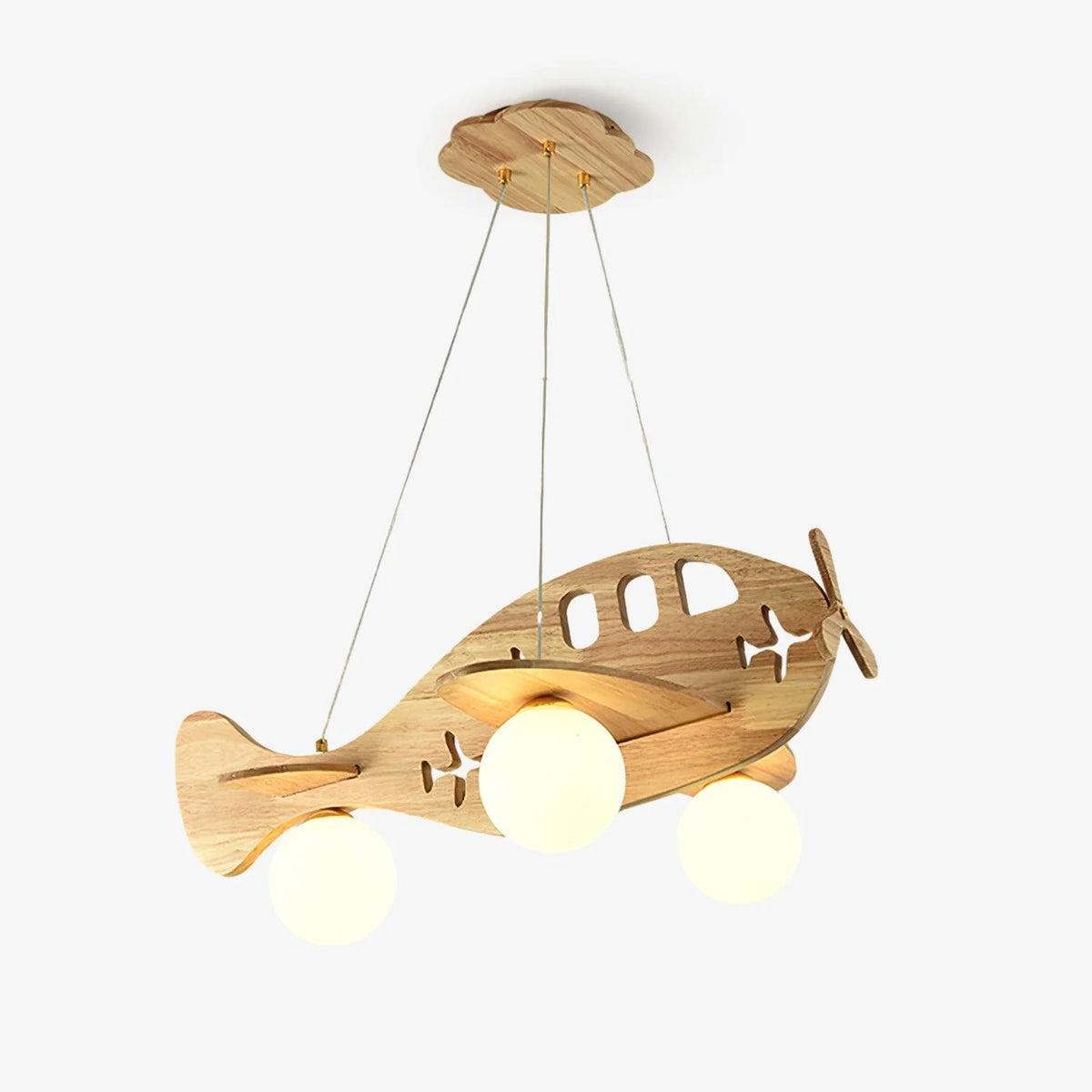 Pendant Lamp | Wood & White Glass G9-Compatible | Adjustable Suspension Cable