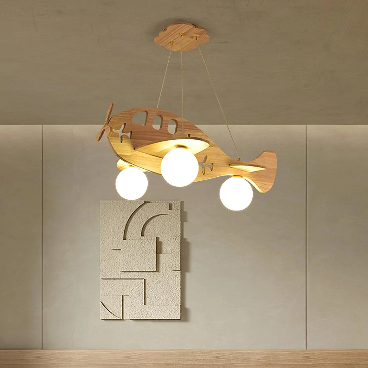 Pendant Lamp | Wood & White Glass G9-Compatible | Adjustable Suspension Cable