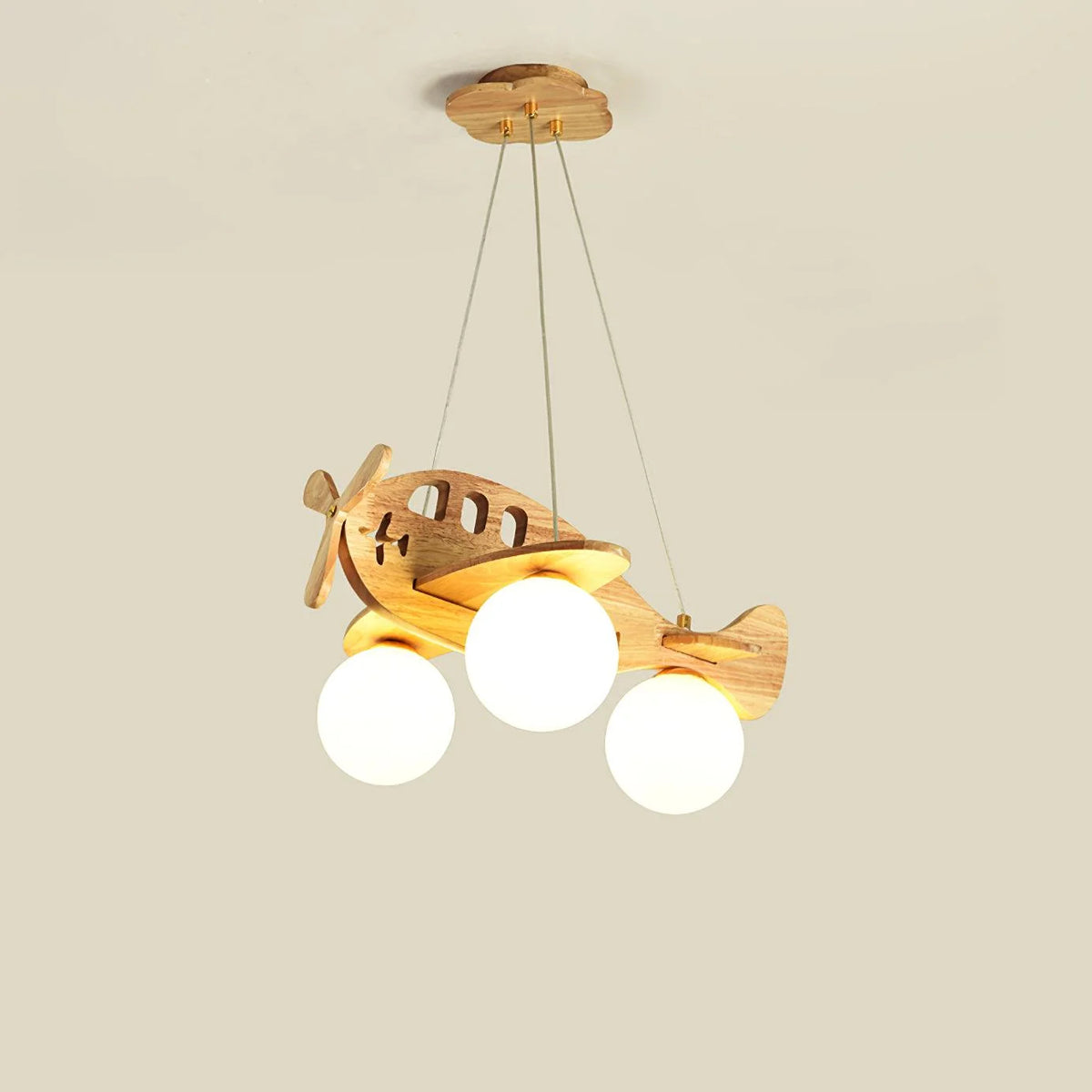 Pendant Lamp | Wood & White Glass G9-Compatible | Adjustable Suspension Cable