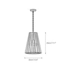 Pendant Lamp | Wooden Shade & Iron Body | 32 cm Diameter