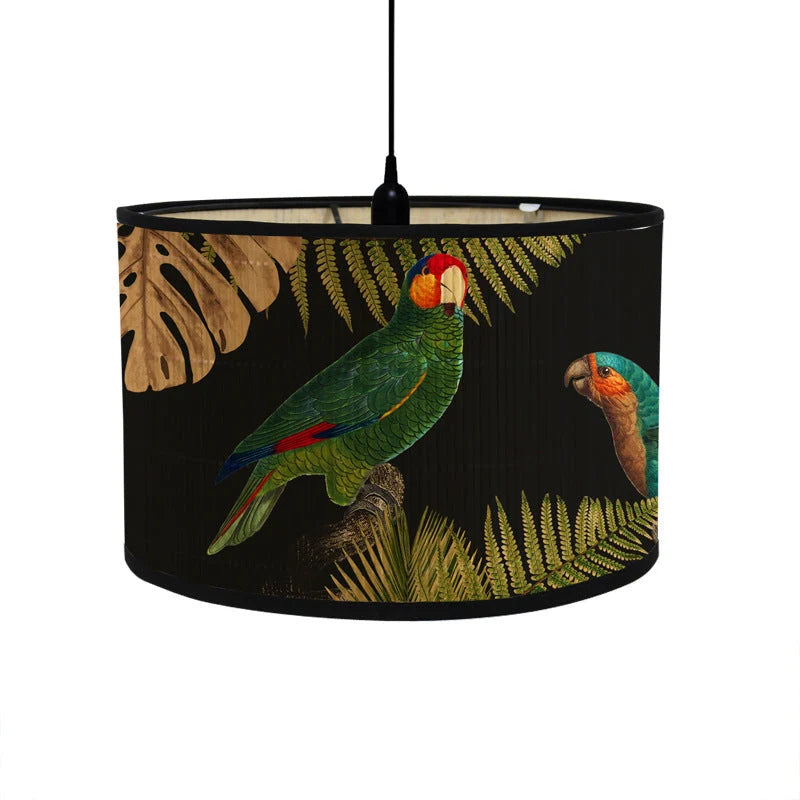 Pendant Lampshade | Tropical Printed Fabric & E27 Compatible | 30 cm