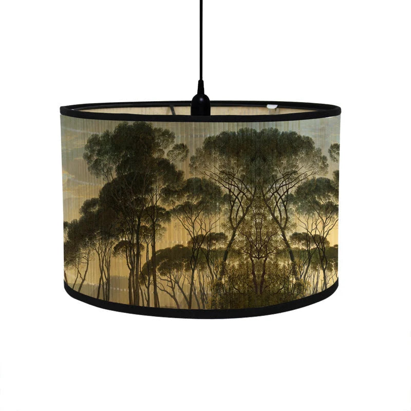 Pendant Lampshade | Tropical Printed Fabric & E27 Compatible | 30 cm