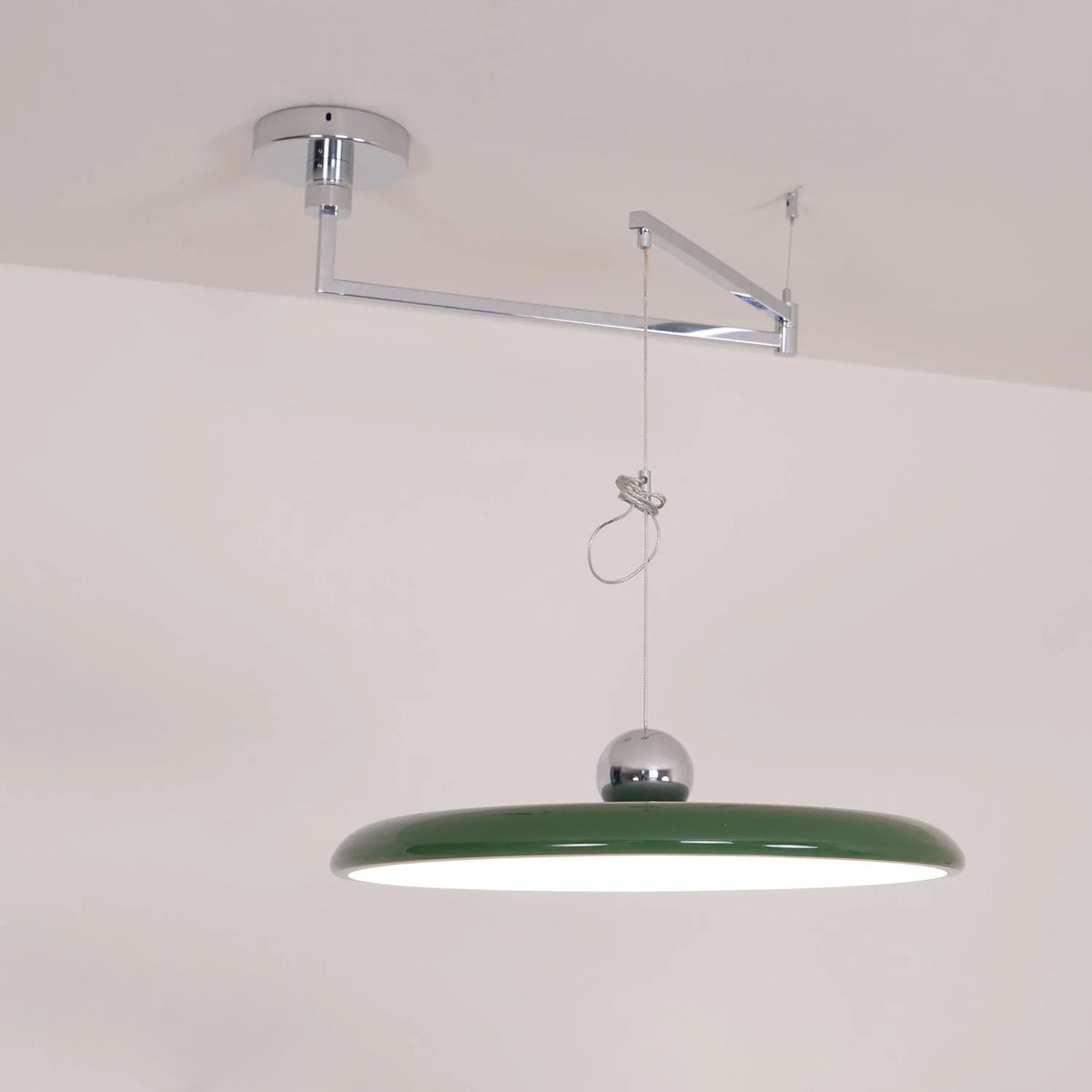 Pendant Light | Adjustable Arm, Round Shade & Integrated LED