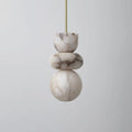 Pendant Light | Alabaster Shade & Brass Body | 3 Sizes
