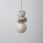 Pendant Light | Alabaster Shade & Brass Body | 3 Sizes