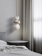 Pendant Light | Alabaster Shade & Brass Body | 3 Sizes