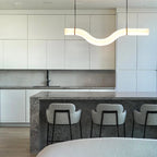Pendant Light | Alabaster Shade, Brass Body & Integrated LED | 120/150 cm